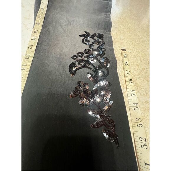 DG2 Womans sequence Pull On Jeans charcoal Sz M Petite NWT - Picture 6 of 7